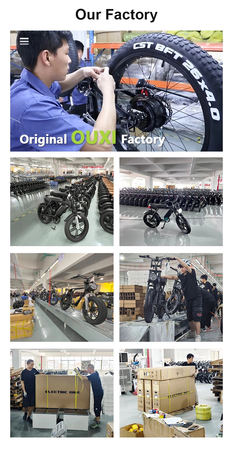 EU OUXI Offroad Tire Electric Bike Adults 60V Full Suspension Hybrid Mountain E Bike Customizable Lithium Battery Bike GT2000