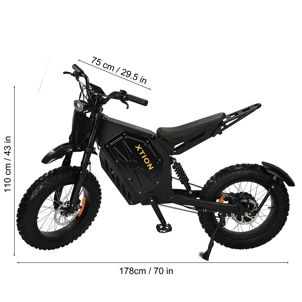 Peak Motor 3000W 45MPH 60V 20Ah Removable Li-ion Battery Dual Hydraulic Disc Brake Fat Tire Electric Mountain Bike With E-ABS