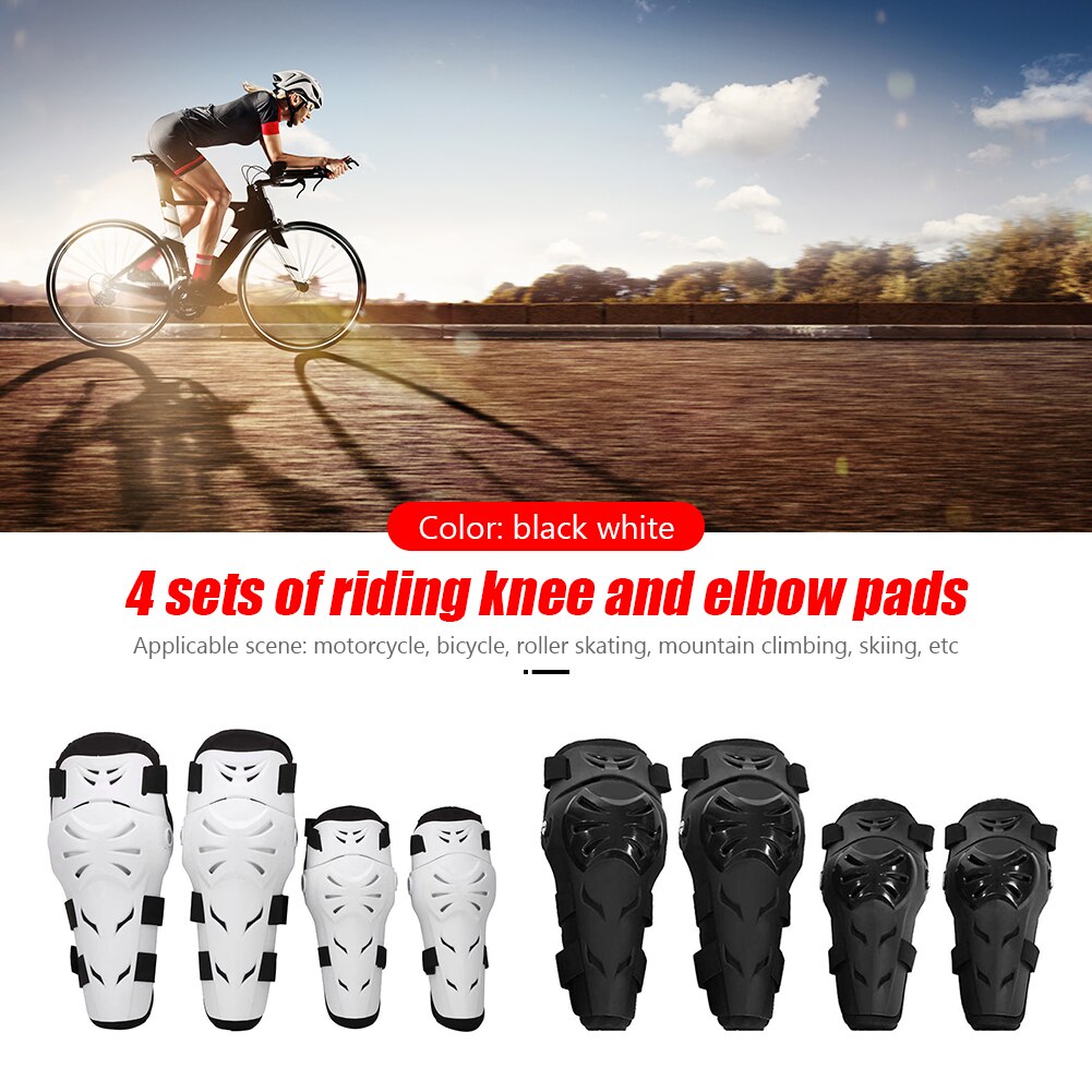 Patella Protectors Knee Pads 4pcs Set - Sports Safety Gear for Motorcycle, Cycling, and Racing